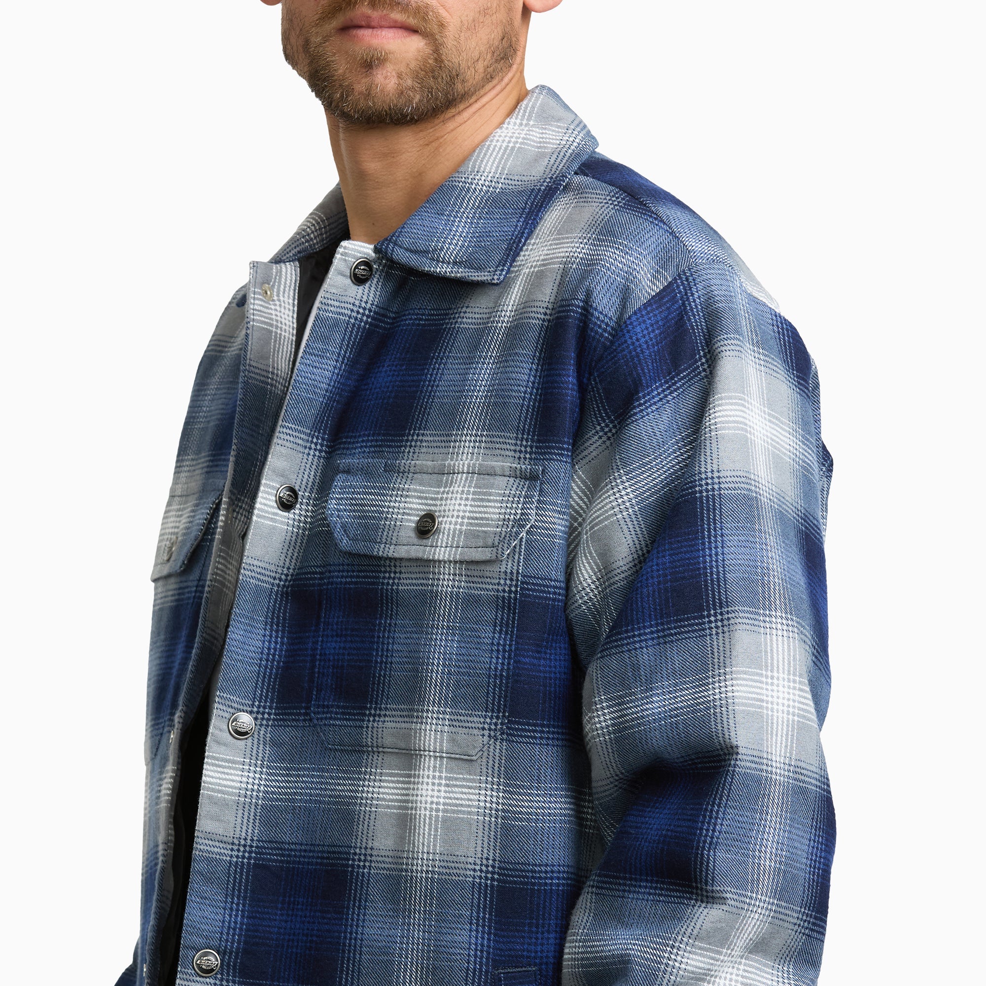 Insulated Plaid Shirt Jacket