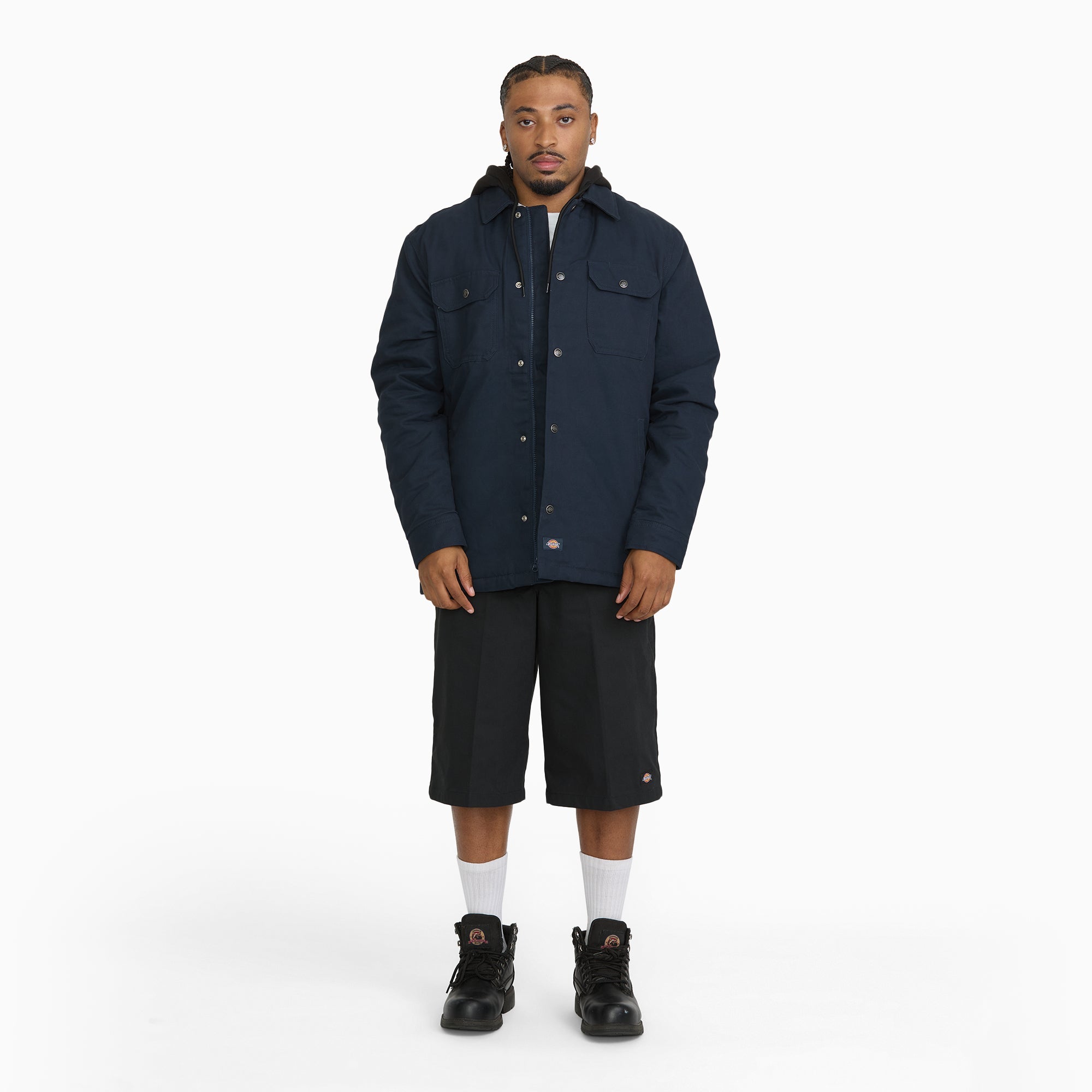 Insulated Duck Hooded  Shirt Jacket