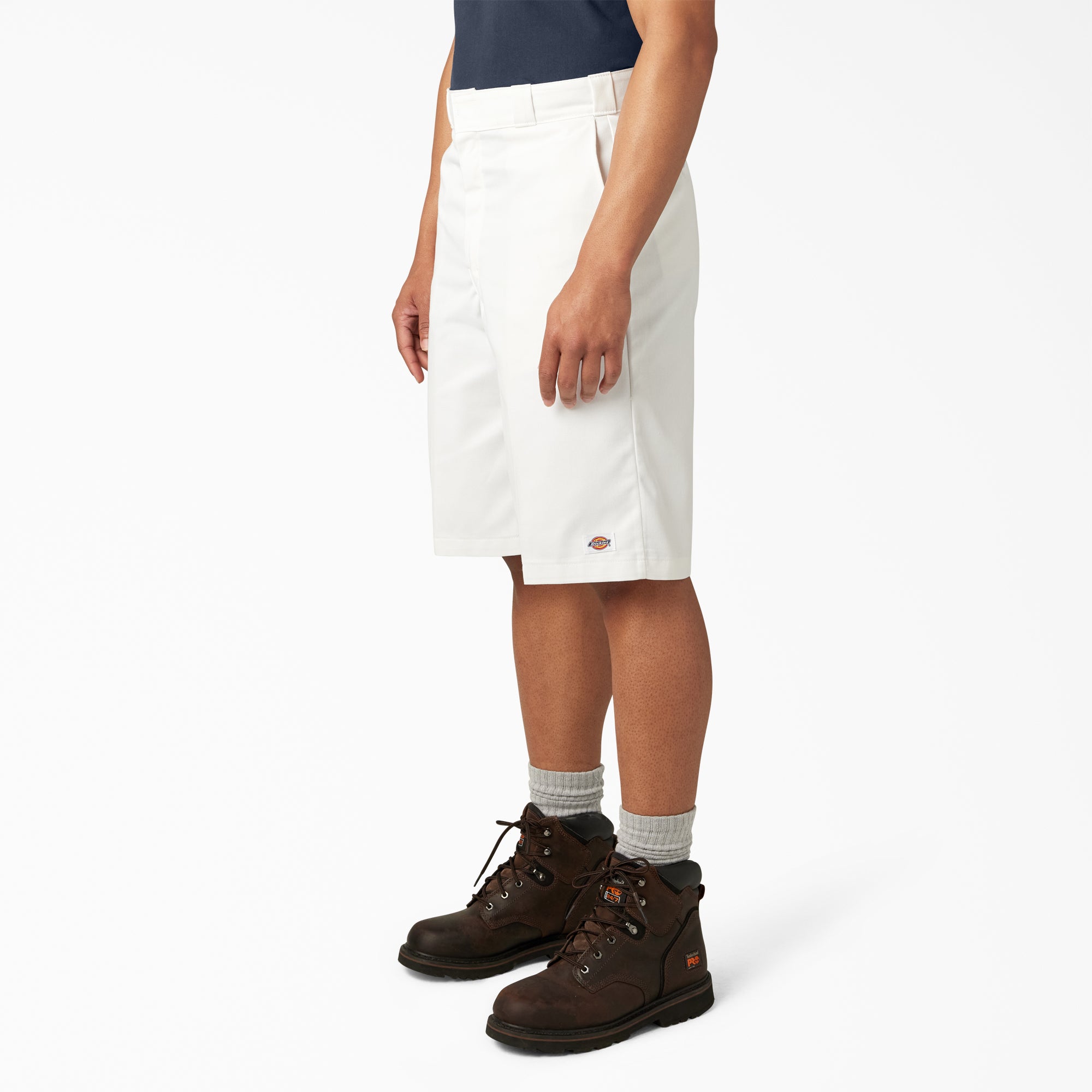 Loose Fit Flat Front Work Shorts, 13"