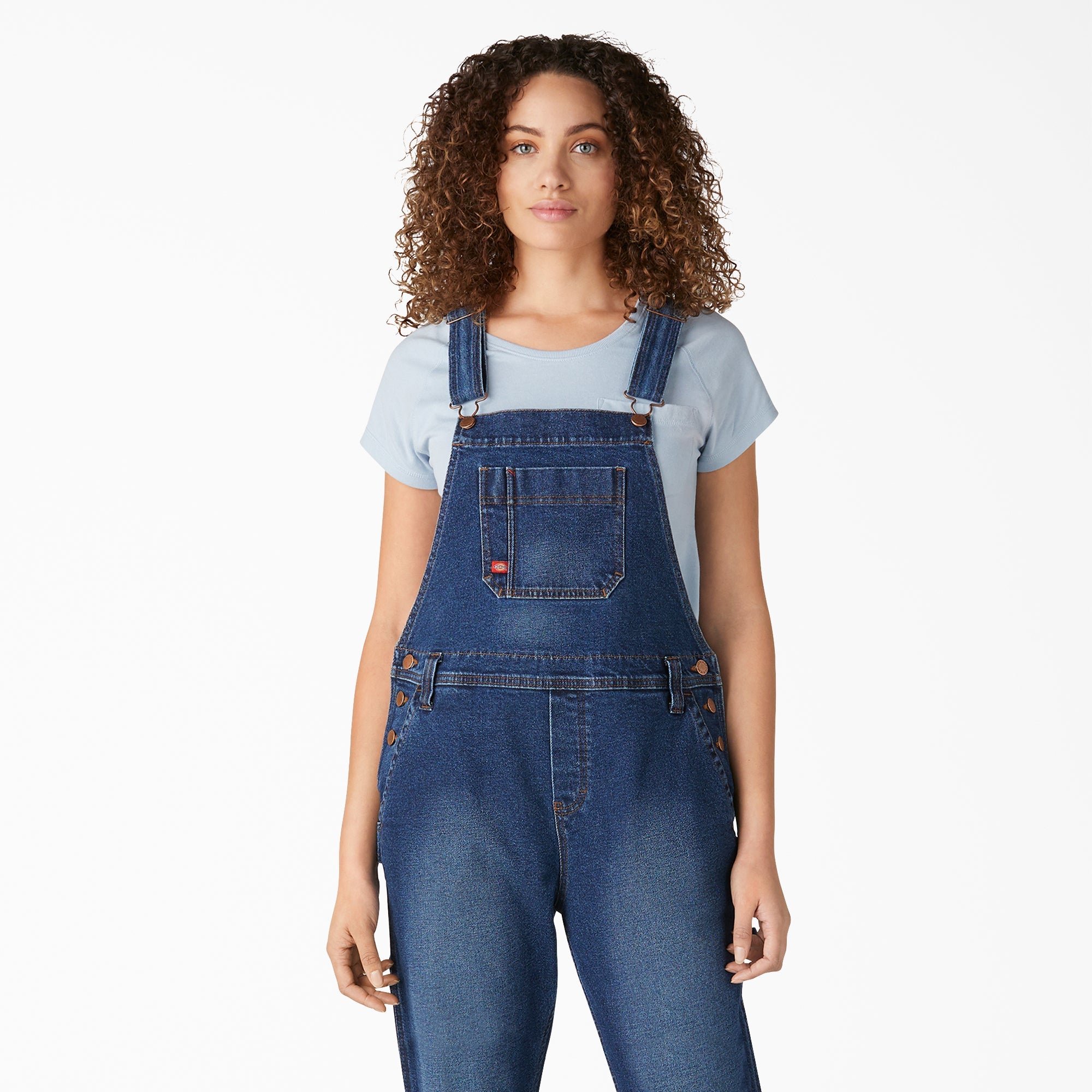 Women's Denim Boyfriend Fit Bib Overalls