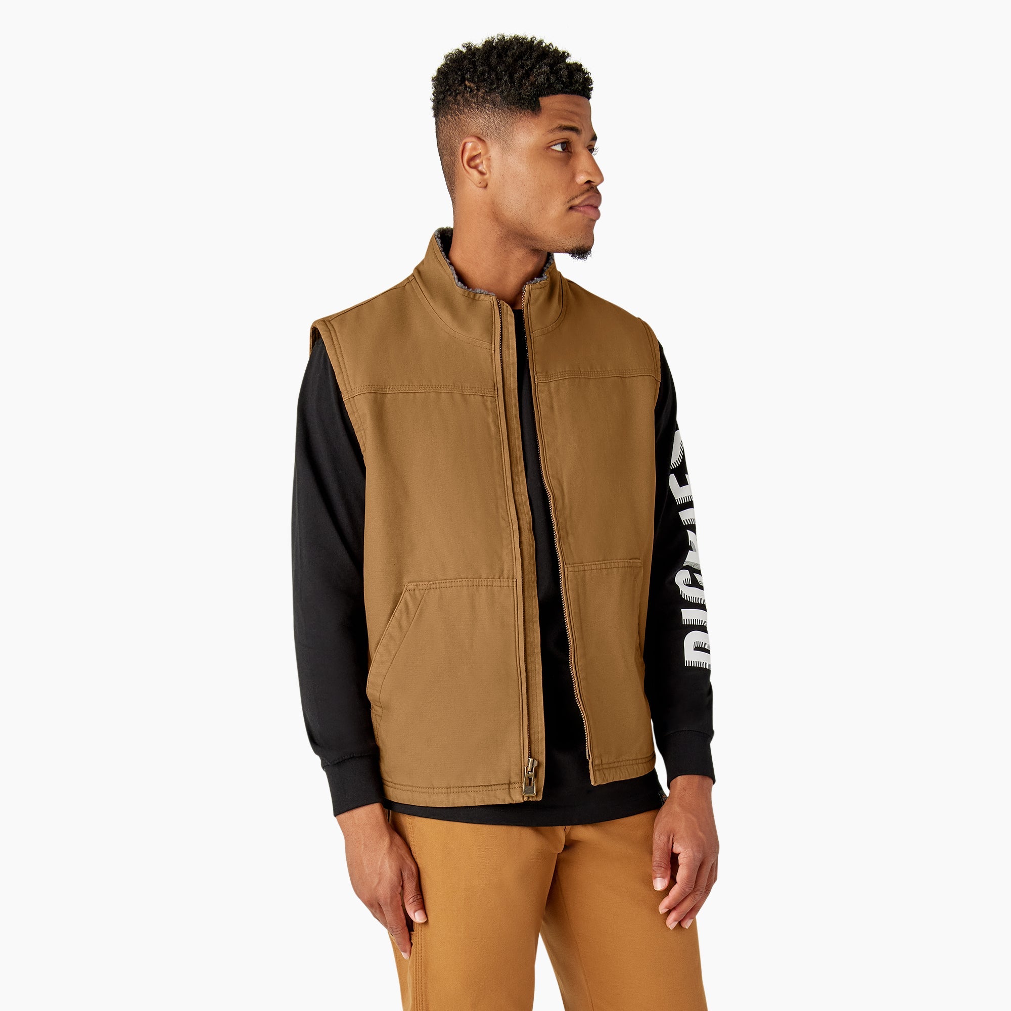 Duck Canvas High Pile Fleece Lined Vest