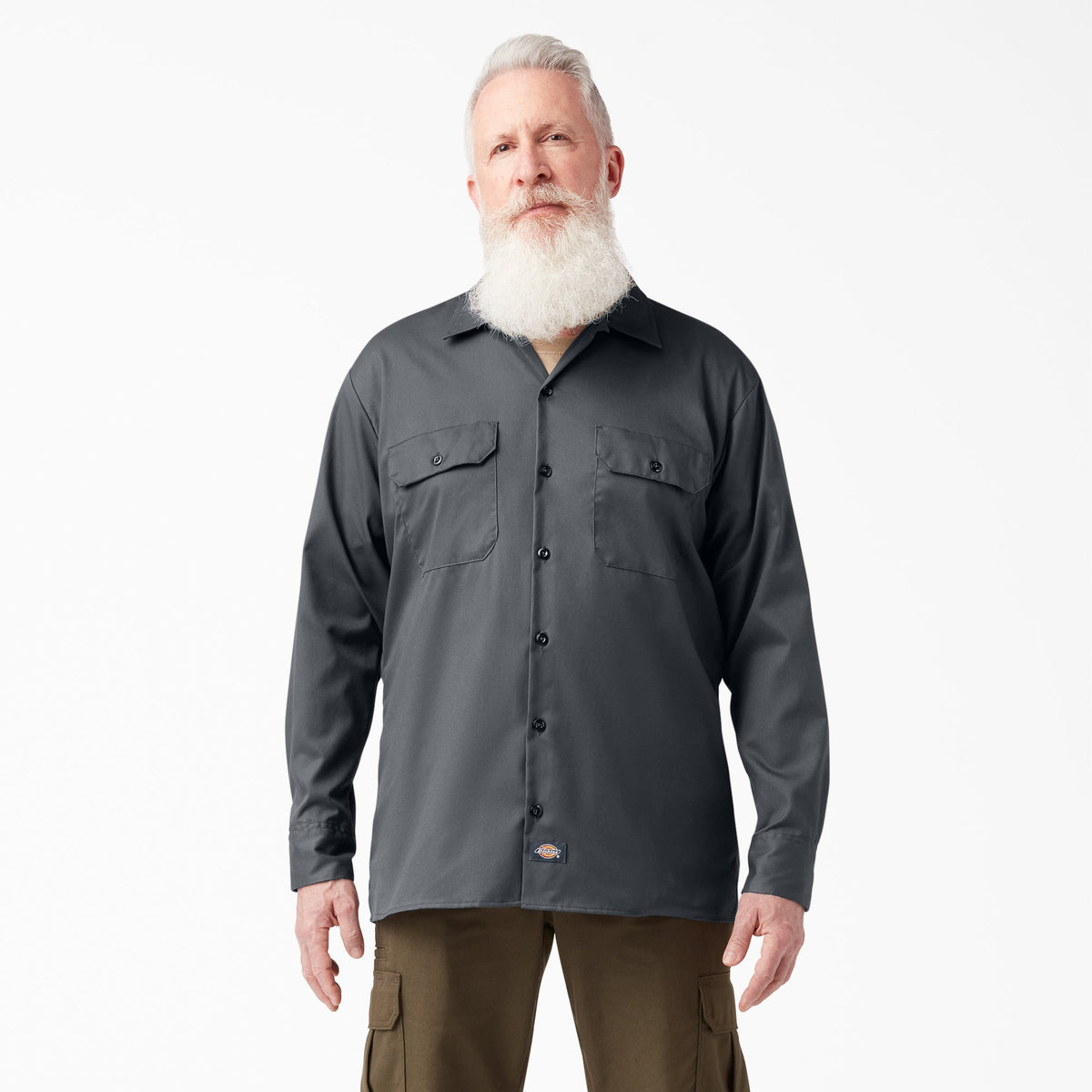 FLEX Relaxed Fit Long Sleeve Work Shirt