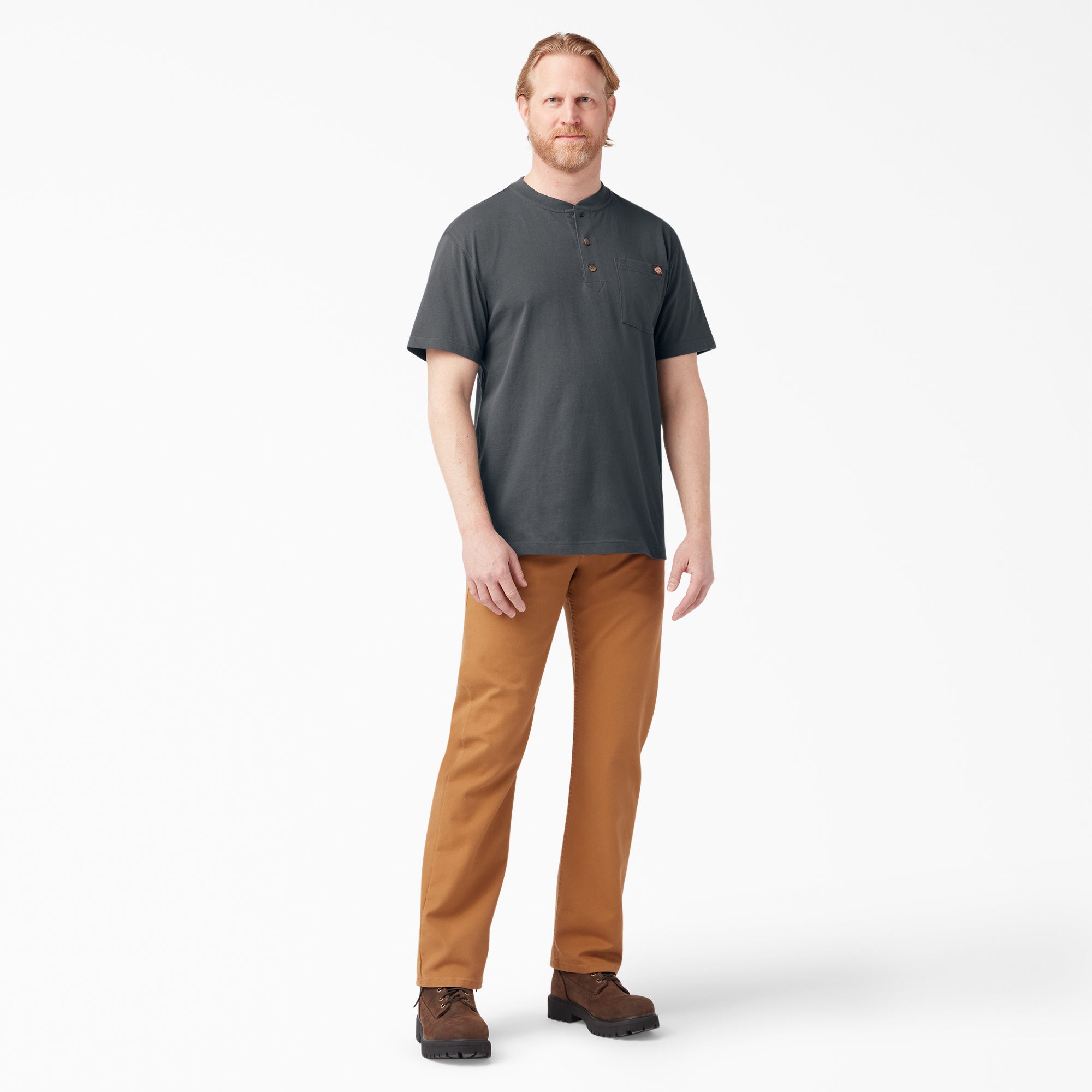 Heavyweight Short Sleeve Henley T-Shirt