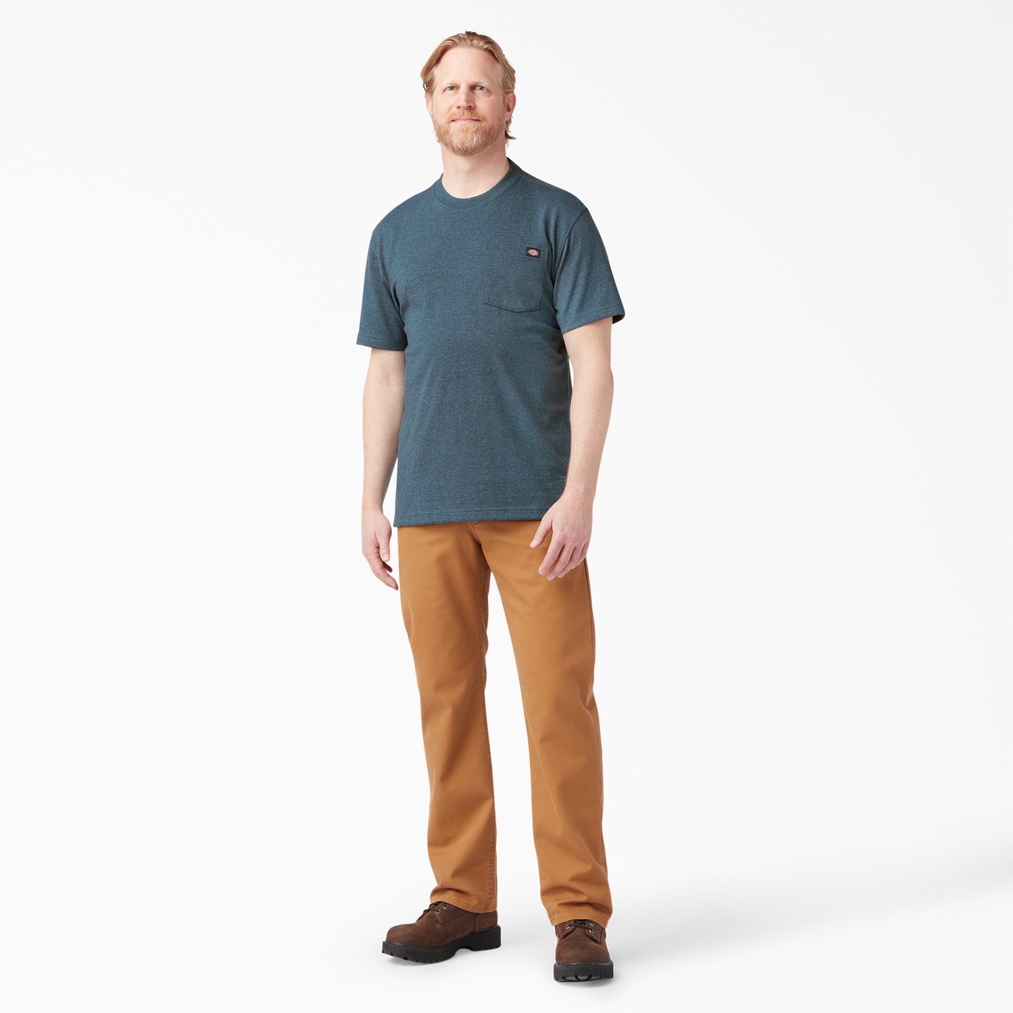 Heavyweight Heathered Short Sleeve Pocket T-Shirt