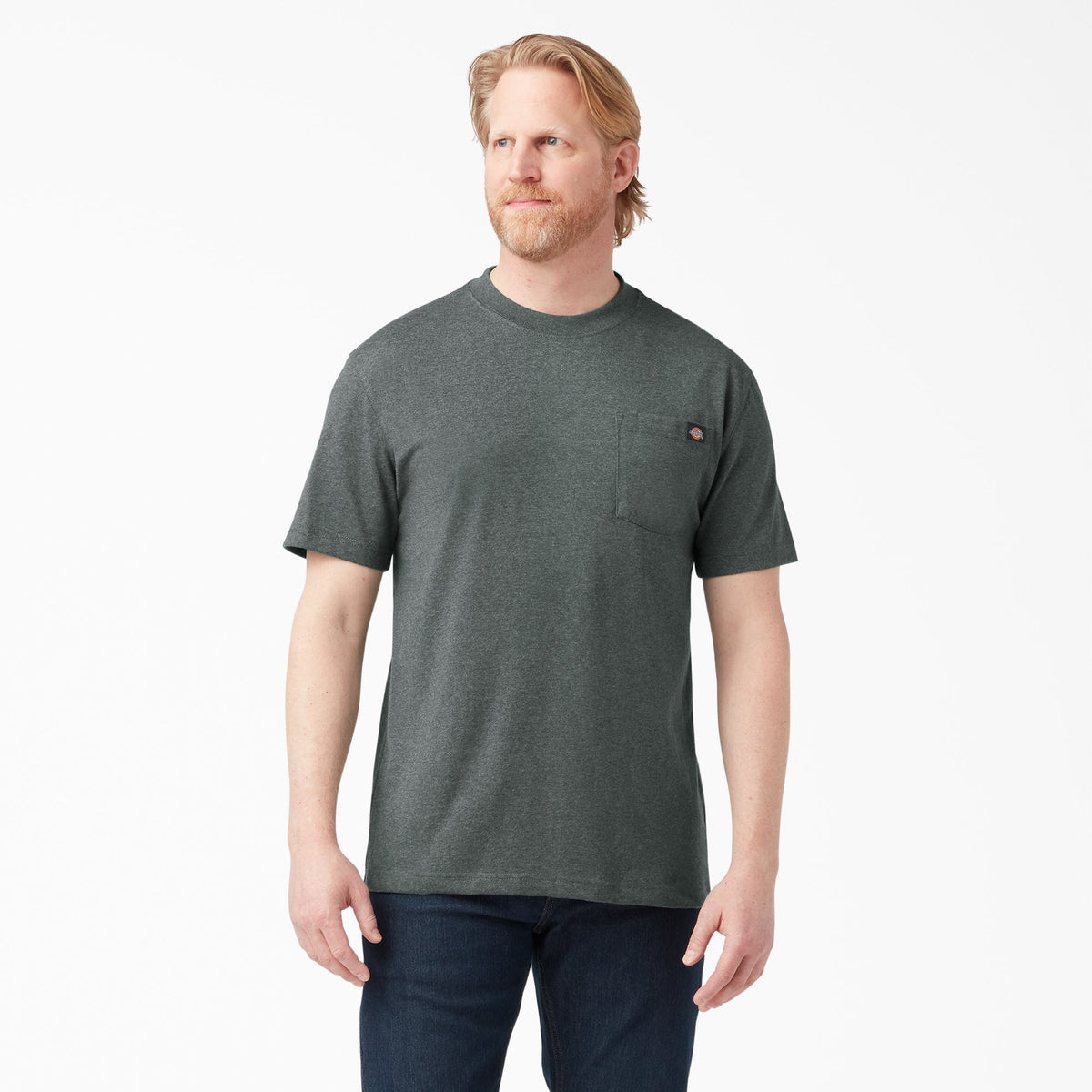 Heavyweight Heathered Short Sleeve Pocket T-Shirt